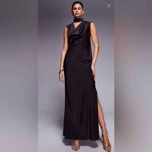 Elegant chocolate Maxi Dress